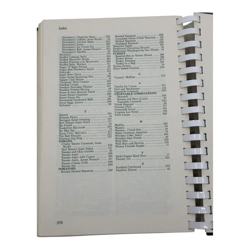 Southern Elegance Green Spiral-Bound Cookbook With Floral‎ Cover & Recipes 1987